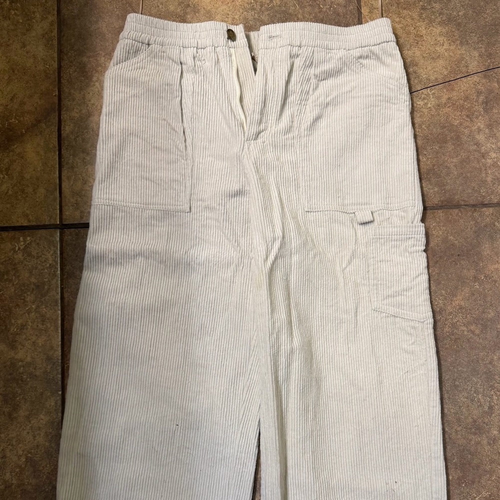 Womens White Corduroy Pants